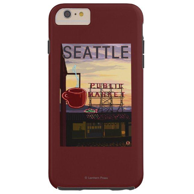 Capa Para iPhone, Case-Mate Sinal do mercado do lugar de SeattlePike e opinião (Verso)