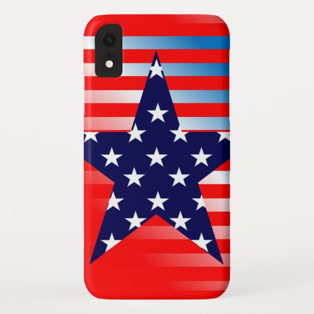 Capa Para iPhone, Case-Mate Sinalizador americano Blue Star (Verso)