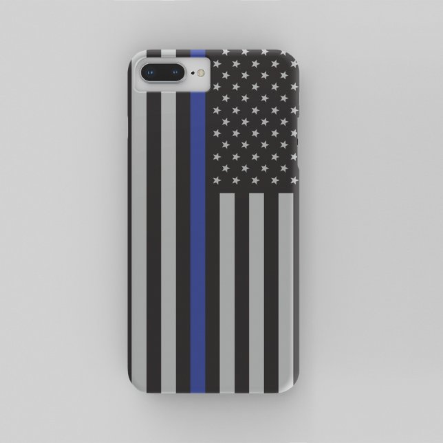 Capa Para iPhone, Case-Mate Sinalizador Americano Thin Blue Line Personalizado (Criador carregado)