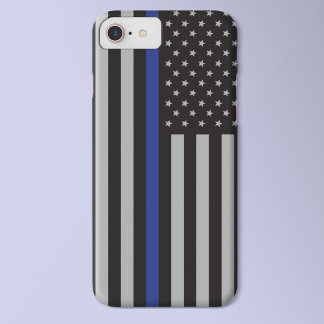 Capa iPhone 8/ 7 Sinalizador Americano Thin Blue Line Personalizado