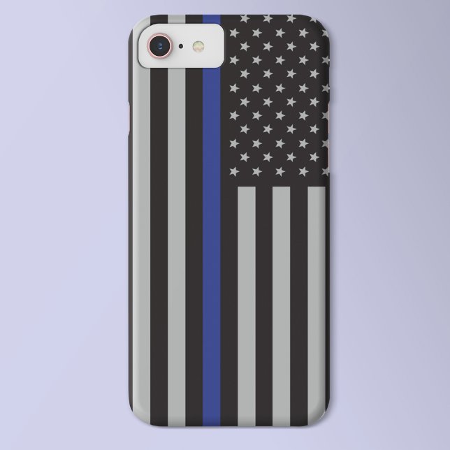 Capa Para iPhone, Case-Mate Sinalizador Americano Thin Blue Line Personalizado (Criador carregado)