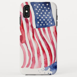 Capa Para iPhone Da Case-Mate Sinalizador EUA de Aquarela