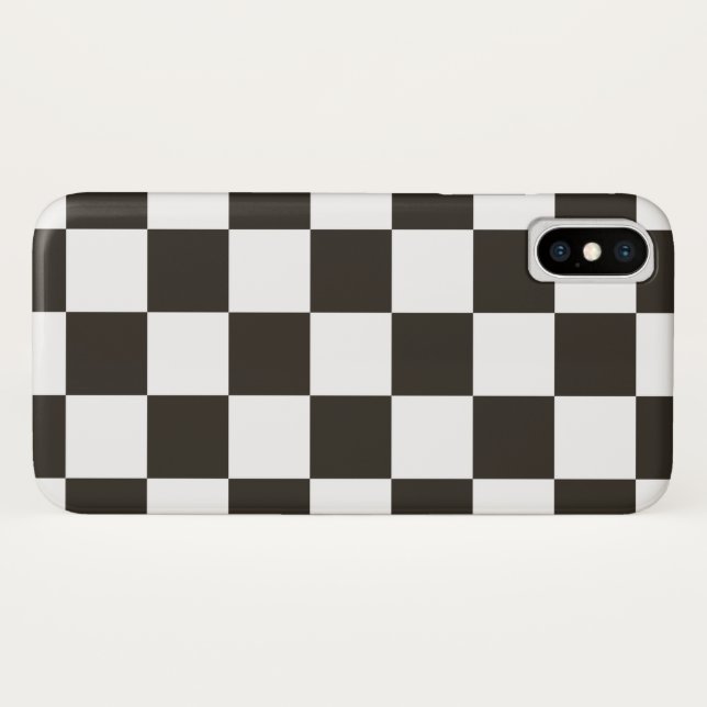 Capa Para iPhone, Case-Mate Sinalizador verificado (preto e branco) (Padrão do (Verso (Horizontal))