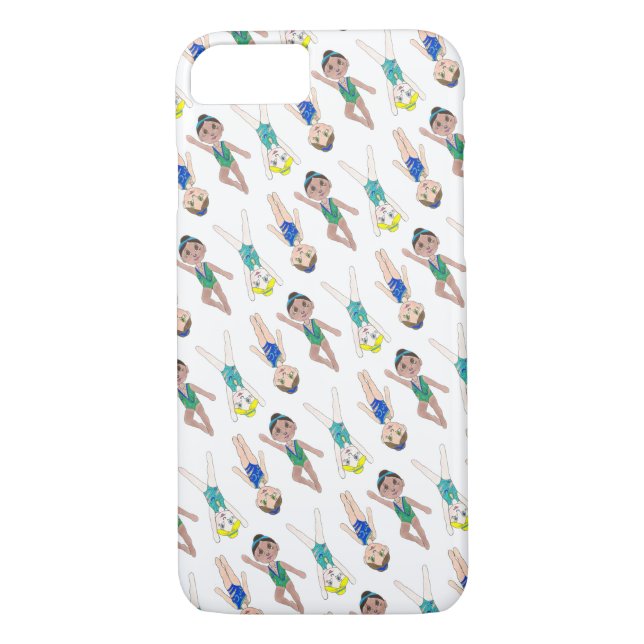 Capa Para iPhone, Case-Mate Sincronização de Natações de Girls de Swimmer Sinc (Verso)