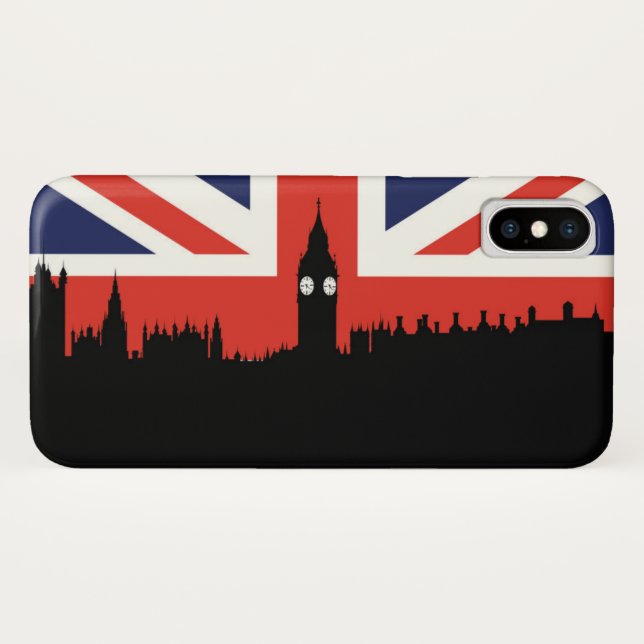 Capa Para iPhone, Case-Mate Skyline | de Londres a bandeira britânica (Verso (Horizontal))