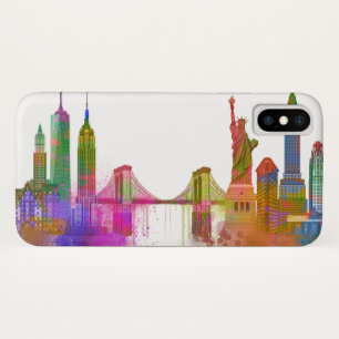 Capa Para iPhone Da Case-Mate Skyline de Nova York - Arco-íris
