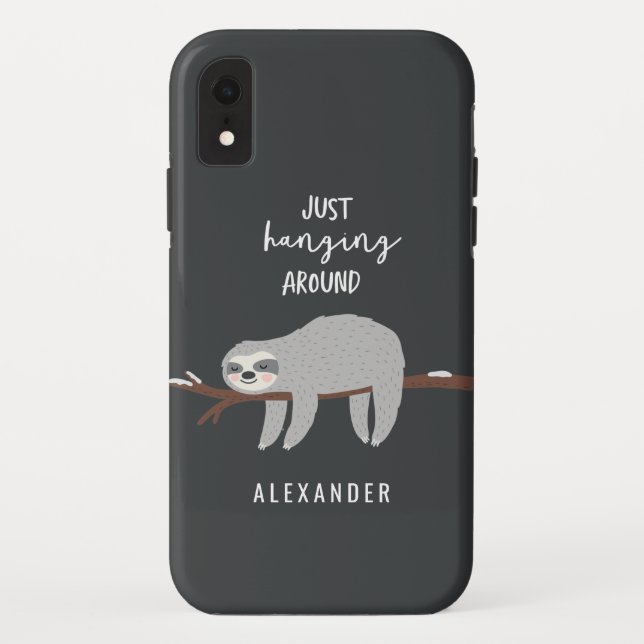 Capa Para iPhone, Case-Mate Só andando por aí divertida e brilhante preguiça d (Verso)