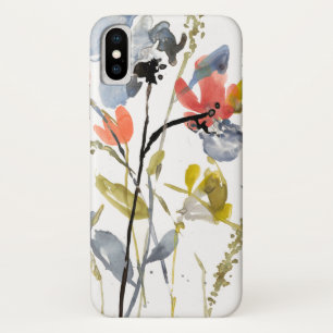 Capa Para iPhone Da Case-Mate Sobreposição de Flor - Flores e caules de Aquarela