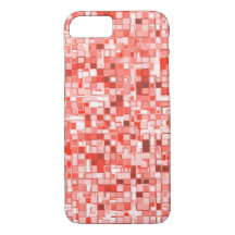 Sobreposição de pequenos quadrados, tons de vermel