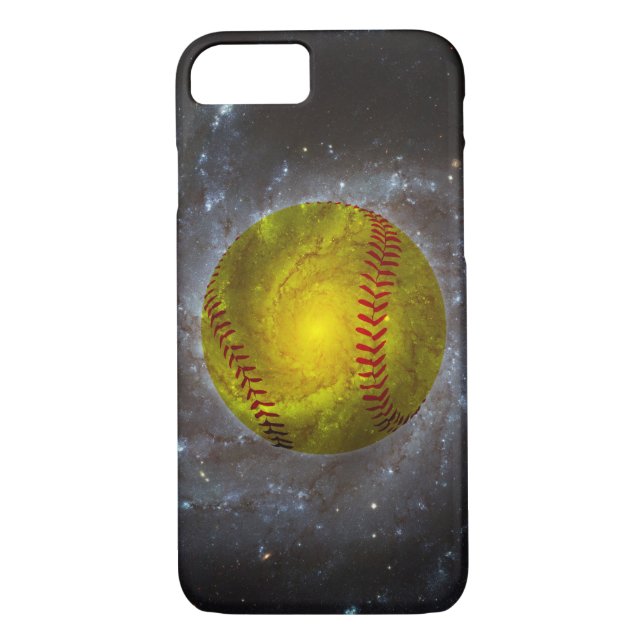 Capa Para iPhone, Case-Mate Softball em caixa de iPhone 7 Softball exclusiva n (Verso)
