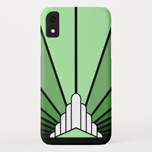 Capa Para iPhone, Case-Mate Sol de deco de arte em iPhone/iPad verde (Verso)
