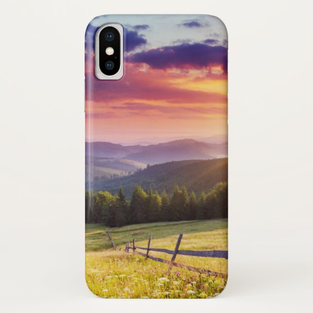 Capa Para iPhone, Case-Mate Sol majestoso nas montanhas (Verso)