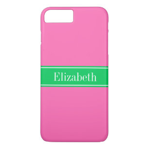 Capa Para iPhone Da Case-Mate Sólido Rosa Quente Nº 2 Nome Rbn Verde Emerald M