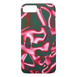 Capa iPhone 8/ 7 Sombras de cor-de-rosa vermelha em fitas de abstra