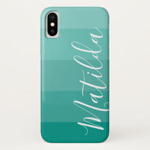 Capa Para iPhone Da Case-Mate Sombras do nome personalizado da faixa de ouro aqu