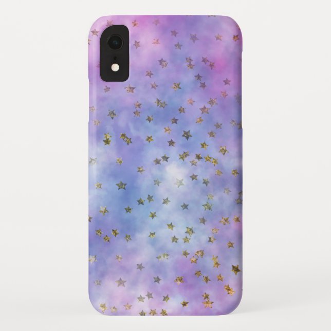 Capa Para iPhone, Case-Mate Sonhador de nuvens e estrelas inspiradoras, caixa  (Verso)