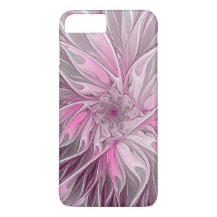 Capa Para iPhone Da Case-Mate Sonho de Flor Rosa Fractal, Padrão de Fantasia Fl