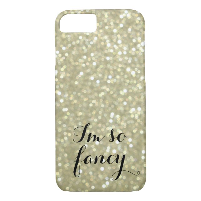 Capa Para iPhone, Case-Mate Sou tão Rico Sparkly Dourado iPhone 7 Case (Verso)