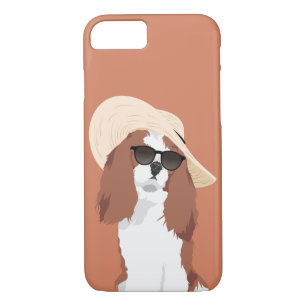 Capa iPhone 8/ 7 Spaniel de rei descuidado Charles das férias