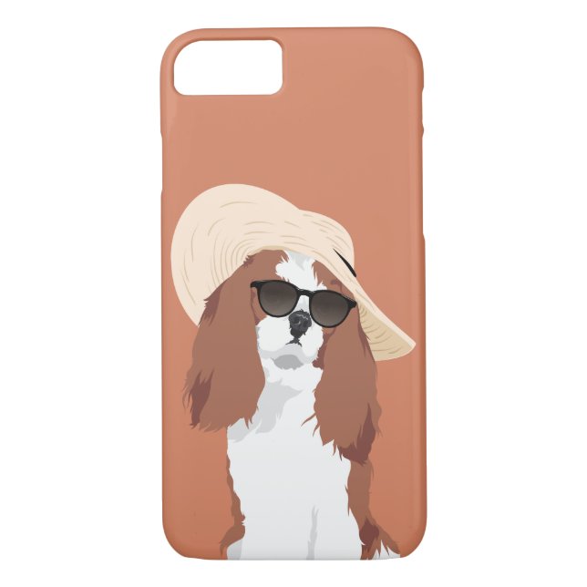 Capa Para iPhone, Case-Mate Spaniel de rei descuidado Charles das férias (Verso)