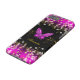 Capa Para iPhone, Case-Mate Sparkles pretos Dourados exóticos da borboleta do (Topo)