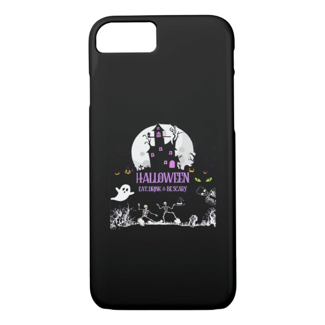 Capa Para iPhone, Case-Mate Spooky Halloween Eat Drink And Be Scary Classic (Verso)