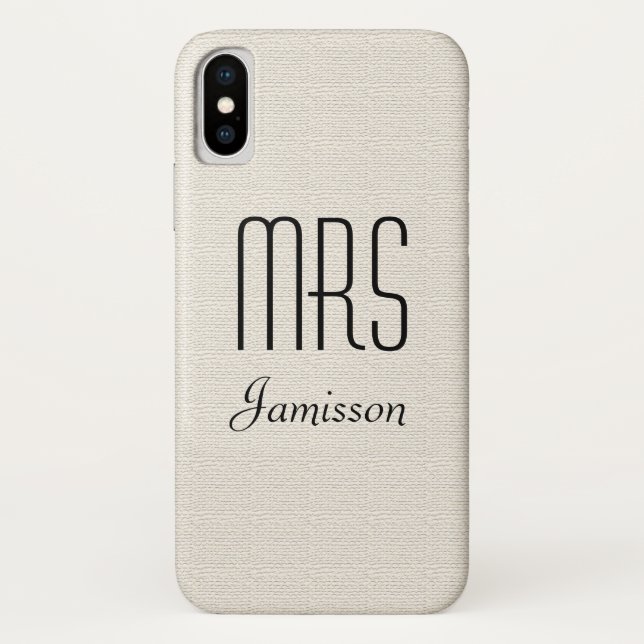 Capa Para iPhone, Case-Mate SRA. personalizada das iniciais rústica fora do (Verso)