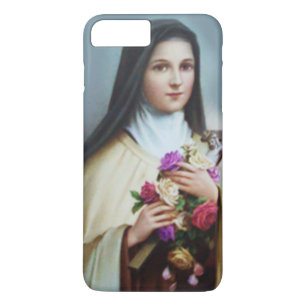 Capa Para iPhone Da Case-Mate St. Therese o crucifixo pequeno dos rosas da flor