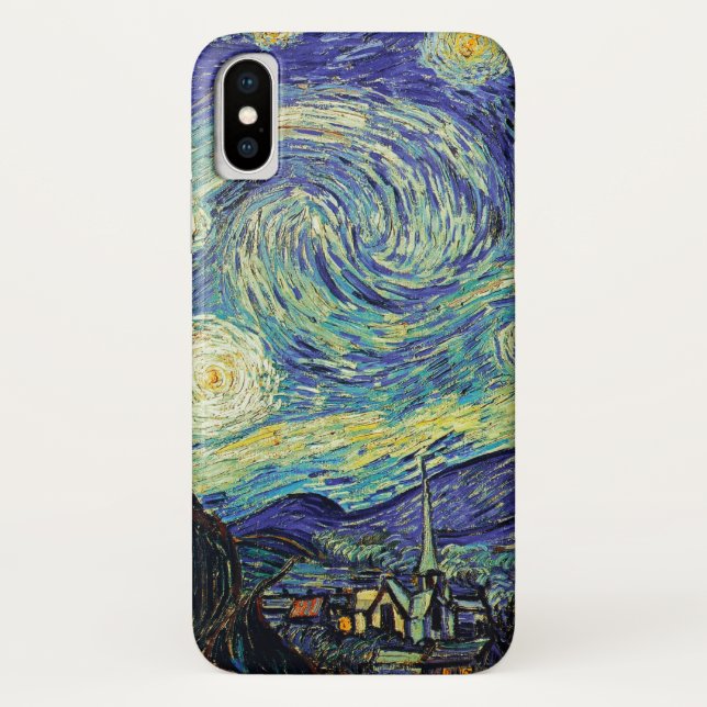 Capa Para iPhone, Case-Mate Starry Night por van Gogh (Verso)