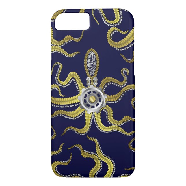 Capa Para iPhone, Case-Mate Steampunk alinha o polvo Kraken (Verso)