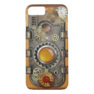 Capa iPhone 8/ 7 Steampunk em Leather