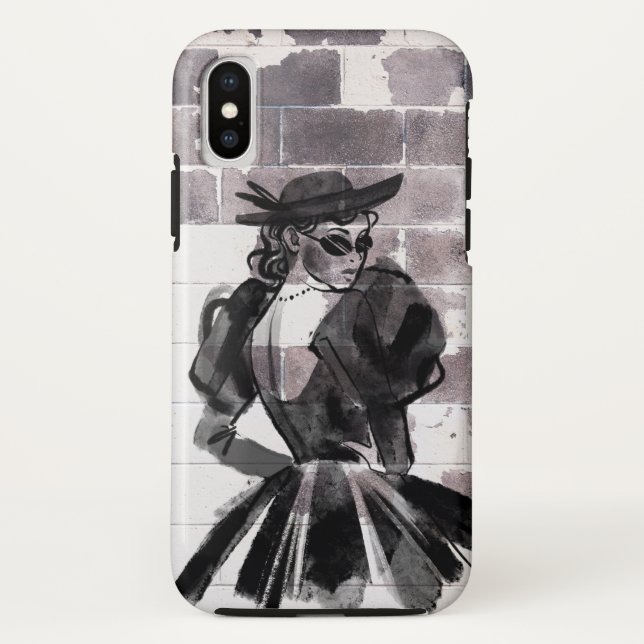 Capa Para iPhone, Case-Mate "Street Muse - Moda na Parede" (Verso)