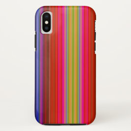 Capa Para iPhone X Stripes Arco-íris