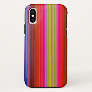 Capa Para iPhone X Stripes Arco-íris