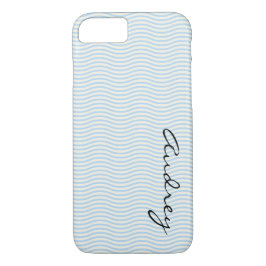 Capa iPhone 8/ 7 Stripes Azuis de CustomName
