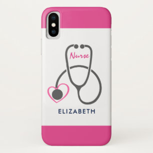 Capa Para iPhone Da Case-Mate Stylish Gray Nursing Stethoscope Illustration