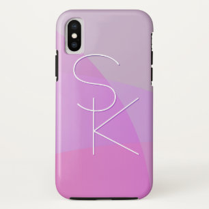 Capa Para iPhone Da Case-Mate Suas Iniciais Sobrepostas Geométrico Cor-de-Rosa