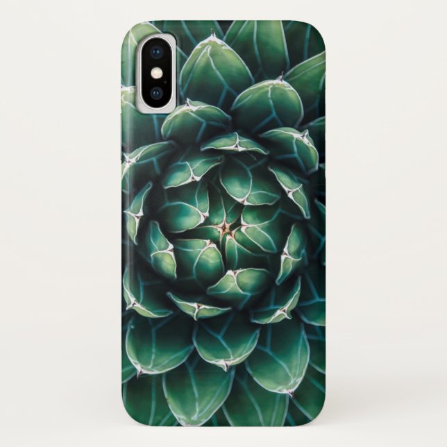 Capa Para iPhone, Case-Mate Succulent verde & branco (Verso)