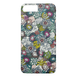 Capa iPhone 8 Plus/7 Plus suculenta muito escuro