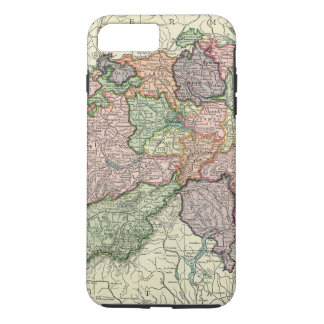 Capa iPhone 8 Plus/7 Plus Suiça Map Vintage iPhone 7 Plus Caso Difícil
