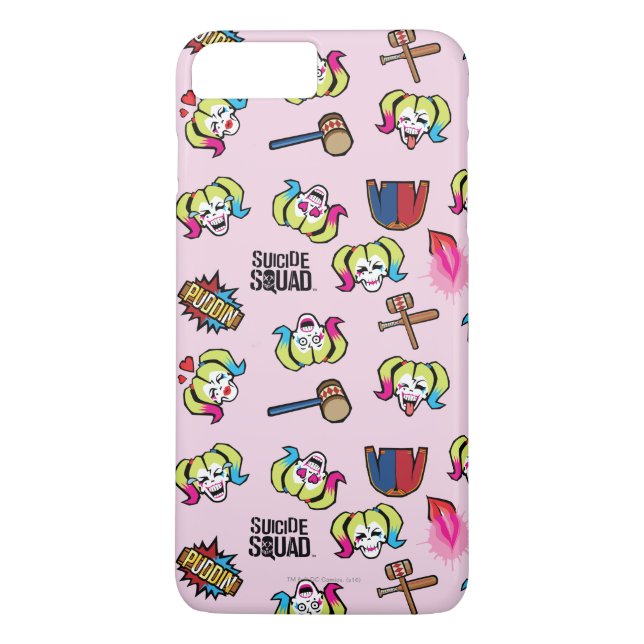 Capa Para iPhone, Case-Mate Suicide Squad | Harley Quinn Emoji Pattern (Verso)