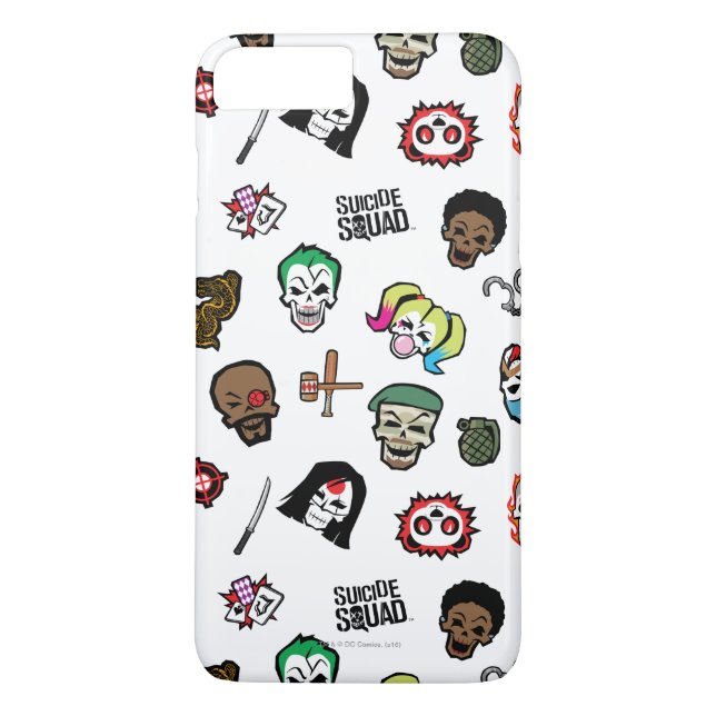 Capa Para iPhone, Case-Mate Suicide Squad | Suicide Squad Emoji Pattern (Verso)