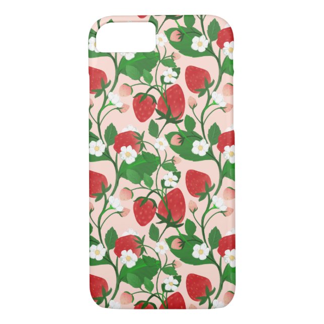 Capa Para iPhone, Case-Mate Summer Strawberry in Pink (Verso)