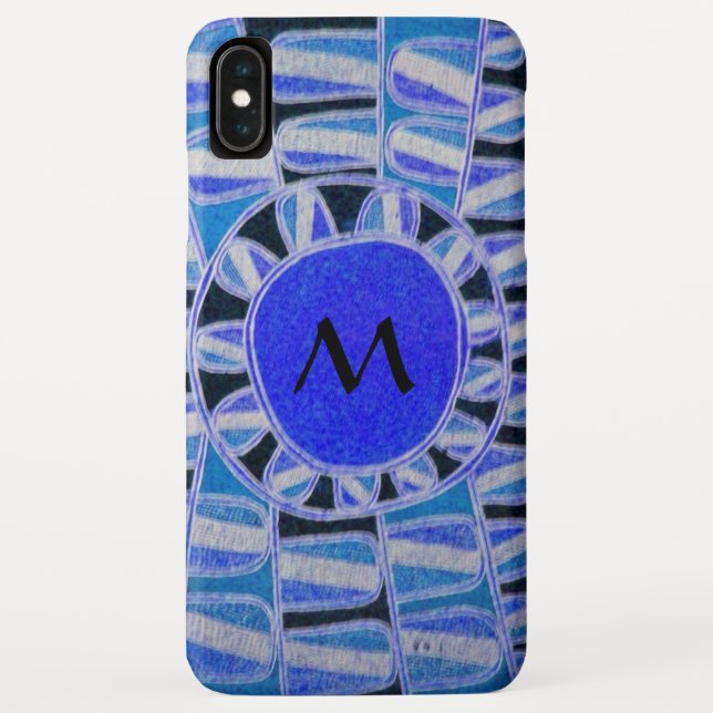 Capa Para iPhone, Case-Mate SUN SOLAR ENERGY MONOGRAMA azul preto branco (Verso)