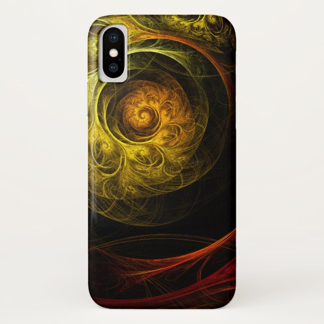 Capa Para iPhone, Case-Mate Sunrise Floral Red Abstrato Art (Verso)