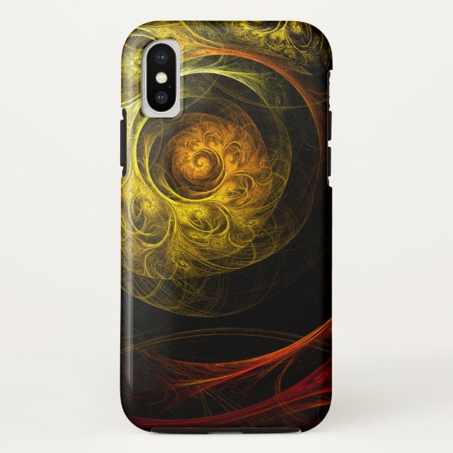Capa Para iPhone, Case-Mate Sunrise Floral Red Abstrato Art (Verso)