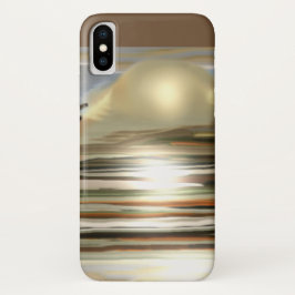Capa Para iPhone X Sunrise na Abstrato do Deserto