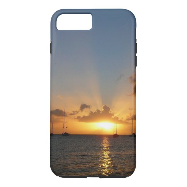 Capa Para iPhone, Case-Mate Sunset com Imagem de Paisagem Tropical de Barcos d (Verso)