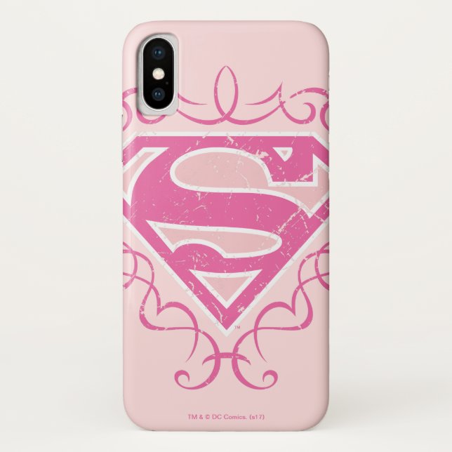Capa Para iPhone, Case-Mate Supergirl Pink Stripes (Verso)
