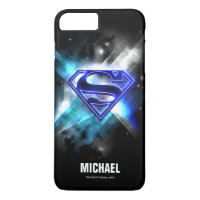 Superman Estilizado | Logotipo de cristal branco a